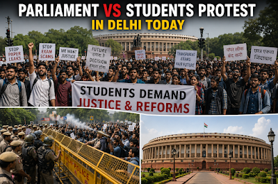 Parliament vs Students Protest in Delhi Today: What Happened and Why Thousands Took to the Streets